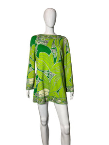 1960's Psychedelic Mr. Dino Tunic Dress Size XL