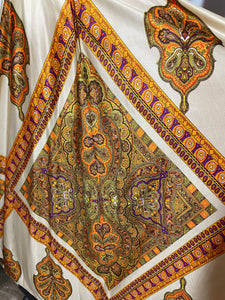 1970's Silky Paisley Halter Maxi Dress Size M