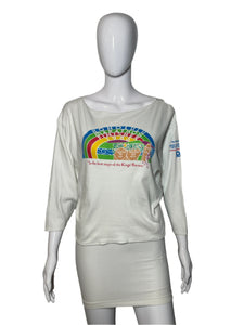 1986 Honolulu Marathon Cropped Long Sleeve Tee Size M