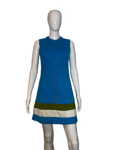 1960's Mod Striped Mini Dress Size S