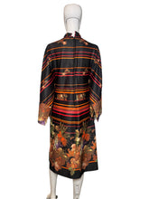 Load image into Gallery viewer, 1970&#39;s Fall Striped Poly Dress Size M

