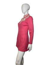 Load image into Gallery viewer, 1960&#39;s Pink and White Mod Lilli Diamond Mini Dress Size S
