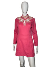 Load image into Gallery viewer, 1960&#39;s Pink and White Mod Lilli Diamond Mini Dress Size S
