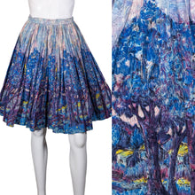 Load image into Gallery viewer, 1950&#39;s Van Gogh Style Circle Skirt Size XS
