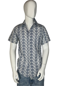 1960's K-Mart Perma Press Damask Casual Shirt Size S