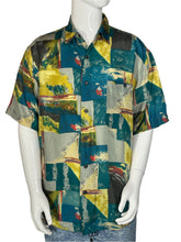Load image into Gallery viewer, 1990&#39;s One Eight Hundred Abstract Silk Shirt Size M/L
