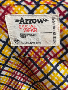 1970's Arrow Casual Wear Plaid Shirt Size M