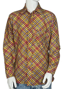 1970's Arrow Casual Wear Plaid Shirt Size M