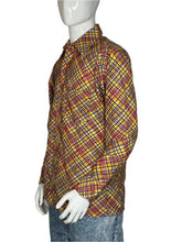 Load image into Gallery viewer, Plaid fabric on a mannequin with a white background
