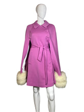 Load image into Gallery viewer, 1960&#39;s Lavender Cape with Faux Fur Trim One Size

