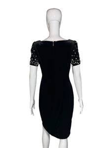 2000's Y2K Designer Velvet & Pearl Dress Size S/M