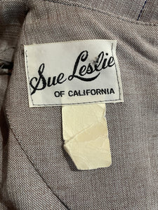 1960's Sue Leslie Gabardine Secretary Dress Size M