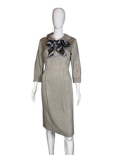 Load image into Gallery viewer, 1960&#39;s Sue Leslie Gabardine Secretary Dress Size M
