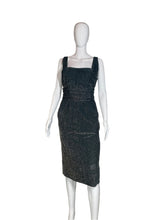 Load image into Gallery viewer, 1950&#39;s Silver Lamè Vampy Cocktail Dress Size S

