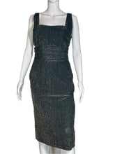 Load image into Gallery viewer, 1950&#39;s Silver Lamè Vampy Cocktail Dress Size S

