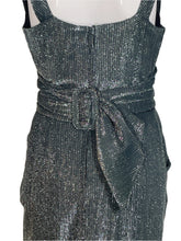 Load image into Gallery viewer, 1950&#39;s Silver Lamè Vampy Cocktail Dress Size S
