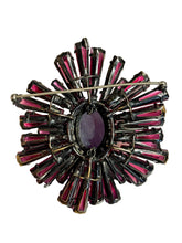 Load image into Gallery viewer, Decorative brooch with pink and black design on a light gray background
