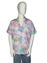 Load image into Gallery viewer, 1980&#39;s Pastel Ocean Pacific Button Up Size L
