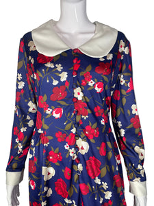 1970's Emilio Boryhese Floral Dress Size L