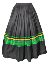 Load image into Gallery viewer, 1950&#39;s Black Cotton Skirt Size S
