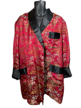 Load image into Gallery viewer, 1940&#39;s Asian Satin Smoking Jacket Size XL

