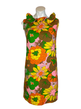 Load image into Gallery viewer, 1960&#39;s Floral Tiki Mini Dress Size S
