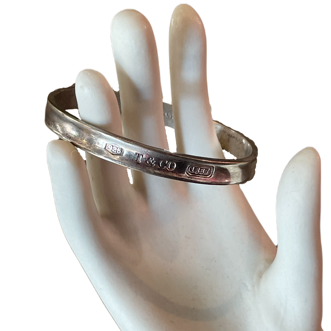 1997 Sterling Silver Tiffany and Co. 1837 Bangle