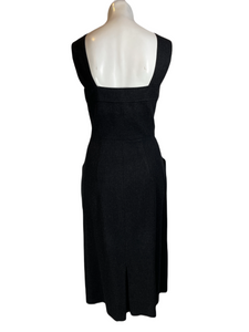 1950's Charcoal Wool Wiggle Dress Size S/M