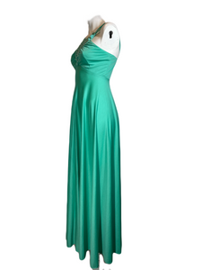 1970's Sea Green Maxi Dress Size S