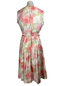 1960's Floral Garden Party Dress Size M