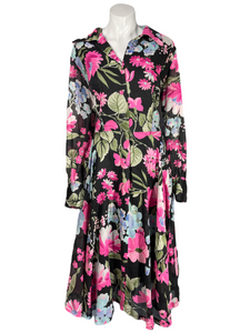 1970’s Airy Floral Day Dress Size L/XL