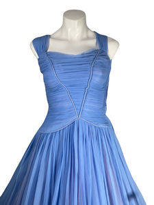 1950’s Blue Chiffon Prom Dress Size XS/S