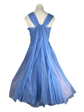 Load image into Gallery viewer, 1950’s Blue Chiffon Prom Dress Size XS/S

