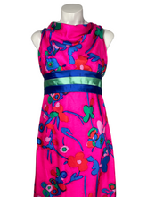 Load image into Gallery viewer, 1960’s Neon Floral Suzy Perette Gown Size M
