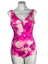 Load image into Gallery viewer, 1970&#39;s Hot Pink Floral Bathing Suit Size S/M
