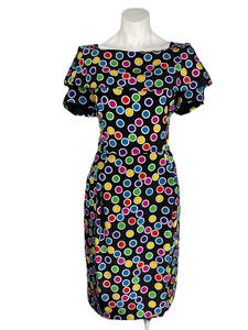 1980's Polka Dot Scaasi Dress Size M