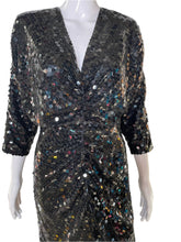 Load image into Gallery viewer, 1980’s Glittering Oleg Cassini Black Sequin Gown Size M
