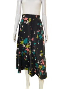 1950’s Atomic Floral A line Skirt Size S