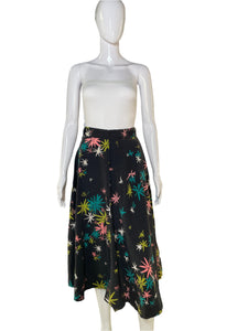 1950’s Atomic Floral A line Skirt Size S