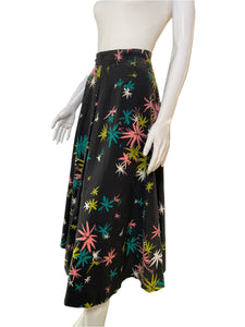 1950’s Atomic Floral A line Skirt Size S