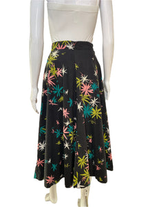 1950’s Atomic Floral A line Skirt Size S