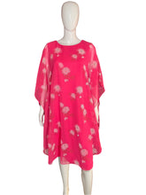 Load image into Gallery viewer, 1960’s Pink Alfred Shaheen Chiffon Shift Dress Size M
