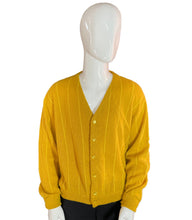 Load image into Gallery viewer, 1950’s CalMates Mustard Yellow Cardigan Size L
