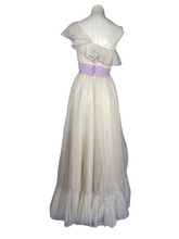 Load image into Gallery viewer, 1970&#39;s One Shoulder Chiffon Prom Dress Size S
