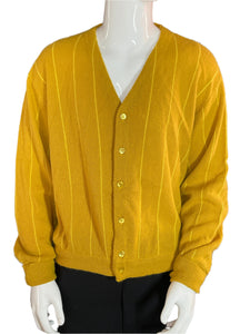 1950’s CalMates Mustard Yellow Cardigan Size L