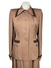 Load image into Gallery viewer, 1940&#39;s Two Piece Gabardine Skirt Suit Size S
