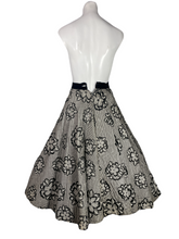Load image into Gallery viewer, 1950&#39;s Plaid and Floral Quilted Circle Skirt Size XS
