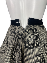 Load image into Gallery viewer, 1950&#39;s Plaid and Floral Quilted Circle Skirt Size XS

