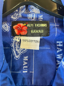 1980's Hot Rod Hawaiian Shirt Size L