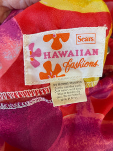1970's "Sears" Hawaiian Maxi Dress Size S